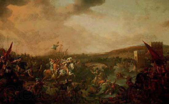 Johannes Lingelbach Battle of Milvian Bridge Germany oil painting art